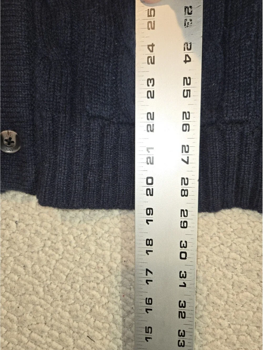 Samual Windsor Mens XXL 💯 wool Cardigan Navy Cable-knit Grandpa Dad Core